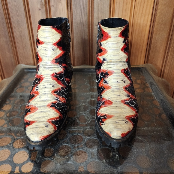 Modern Vice Palo Alto Snake Custom Boots Vibram Sole 37 - Picture 2 of 6